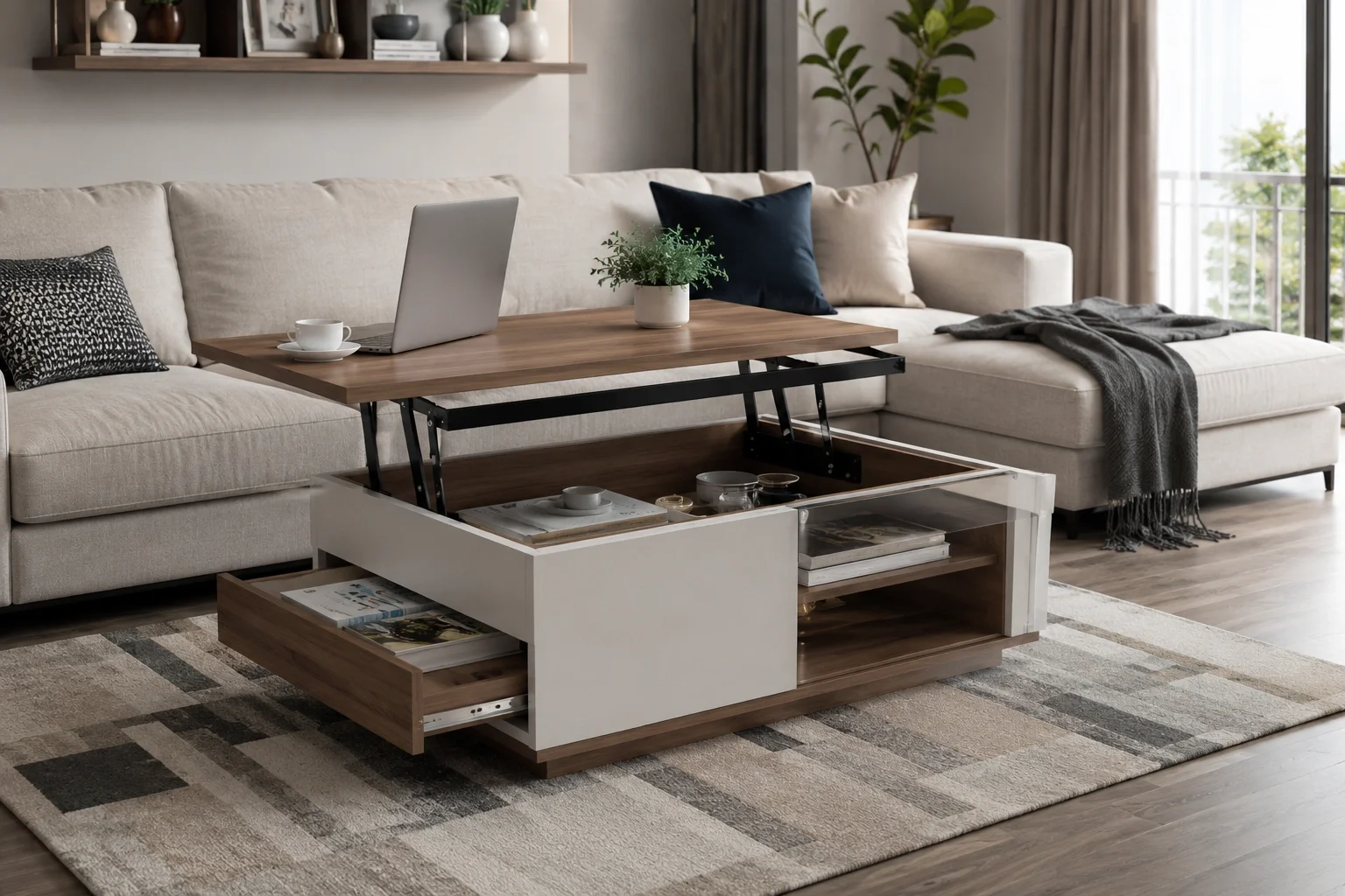 Multi-functional coffee table guide - Storage, lift-top, and convertible designs