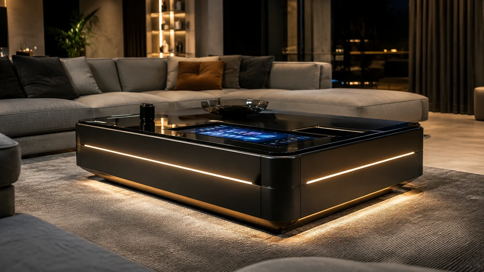 Smart Coffee Table - Tech-integrated design with modern functionality